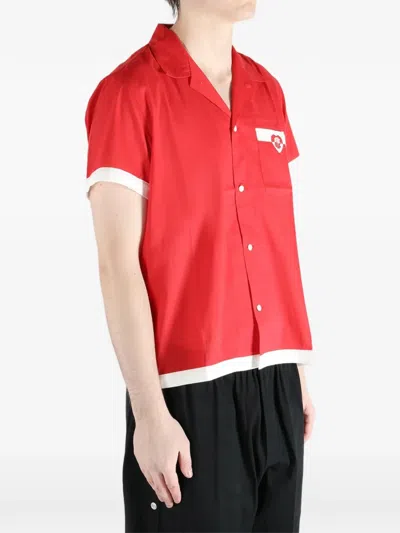 Bode Embroidered Shirt In Red