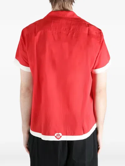 Bode Embroidered Shirt In Red
