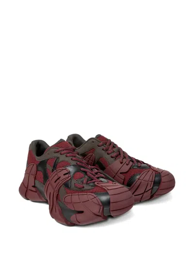 Camperlab Grey Panelled Trainers Tormenta In Red
