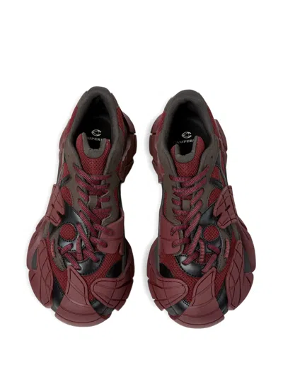 Camperlab Grey Panelled Trainers Tormenta In Red