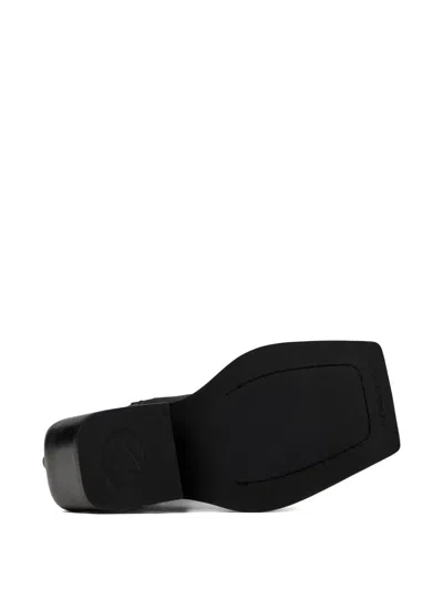 Camperlab Square Toe Leather Boots In Black