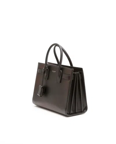 Saint Laurent Sac De Jour Baby Top-handle Bag In Smooth Leather In Brown