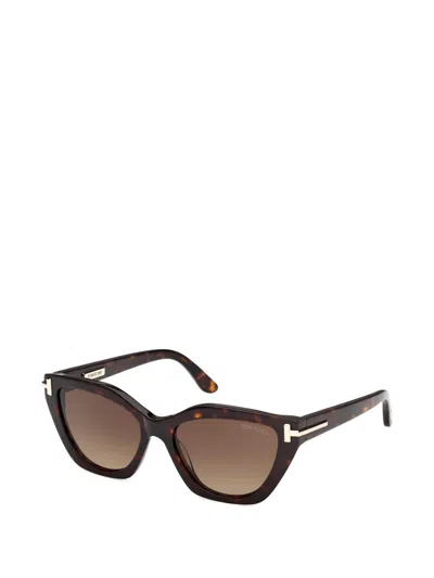Tom Ford 55mm Butterfly Sunglasses In Burgundy
