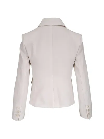 Nili Lotan Jamison Stone Wool Jacket In White