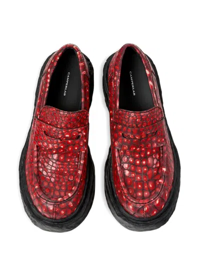 Camperlab Patterned Vamonos Loafers In Red