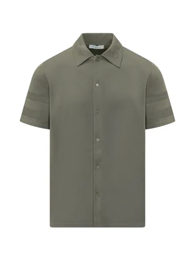 Givenchy Green Regular Solid Shirt In Animal Print