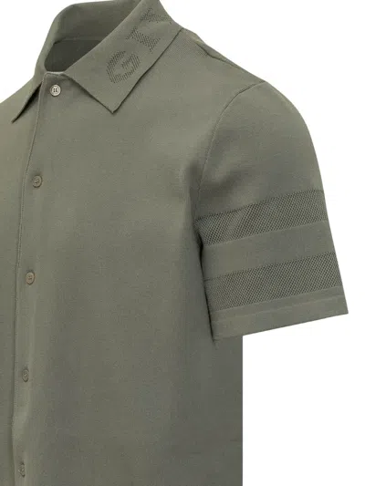 Givenchy Green Regular Solid Shirt In Animal Print