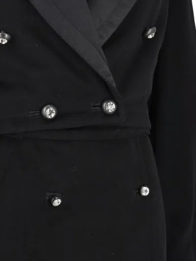 Pre-owned Versace Double-breasted Wool Suit In Black