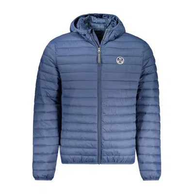 North Sails Hooded Puffer Jacket In Blue