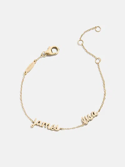 Baublebar 14k Gold Custom Script Multi Name Bracelet In Gold