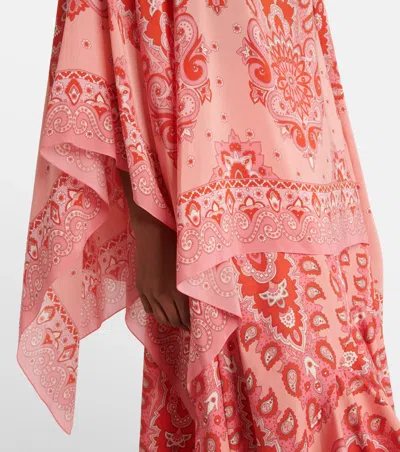 Etro Printed Pattern Cape In Pink