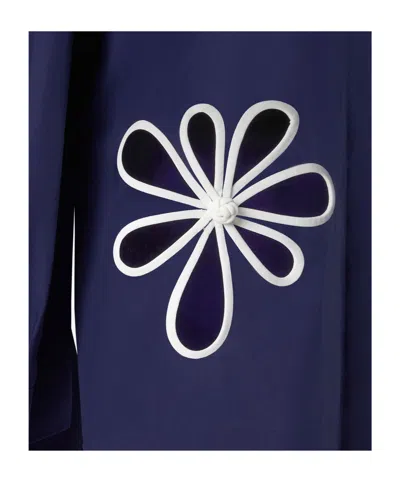 Fendi Poplin Shirt With Cut-out Details In Blue