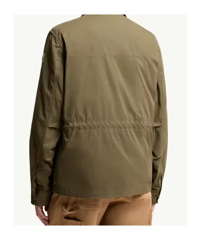 Moncler Raquille Jacket Polyester Blend Collared Design In Green