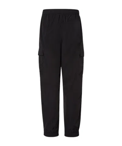 Fendi Straight Trousers Elastic Waistband Cargo Pockets In Black