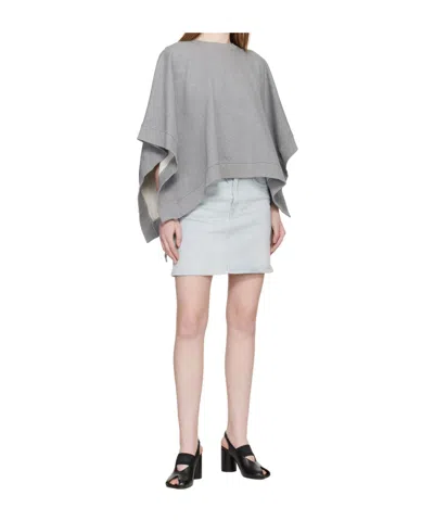 Mm6 Maison Margiela Denim Mini Skirt With Belt Loop In Blue