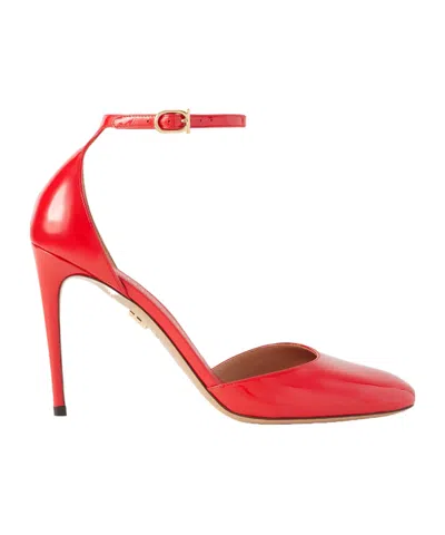 Ferragamo Maily Patent Leather Pumps In Red