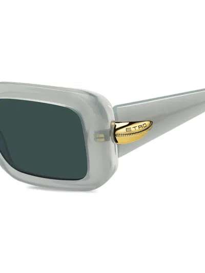Etro Rectangle-frame Sunglasses In Green