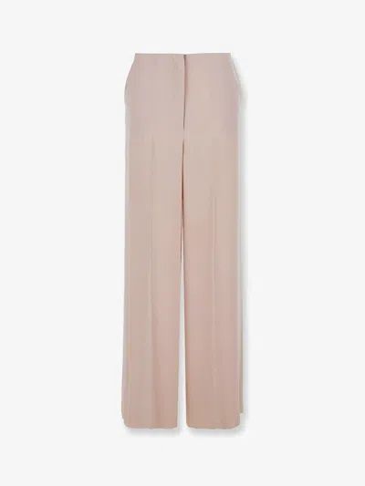Pinko Limoncello Pink Pants With Concealed Front Closure In Tech Fabric Woman