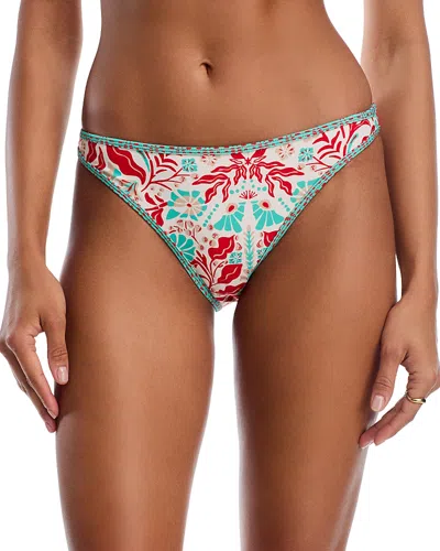 Ramy Brook Isla Printed Bikini Bottom In White