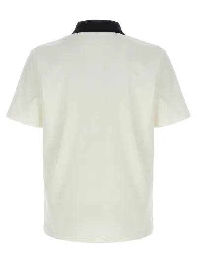 Moncler Embroidered Logo Cotton Pique Polo Shirt Clothing In White