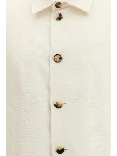 Brunello Cucinelli Hopsack Jacket Long Sleeves Patch Pockets In Neutral