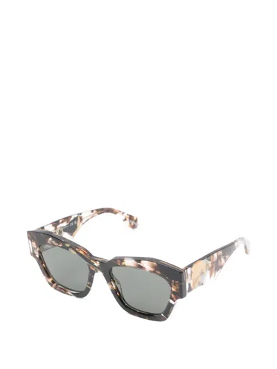 Gucci Geometric-frame Sunglasses In Multi