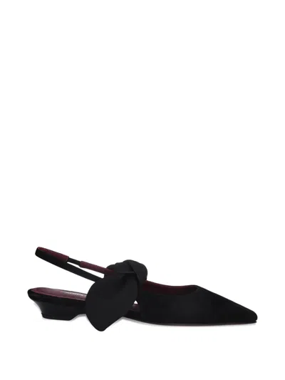 Neous Uba Bow-detail Flat Shoes In Black