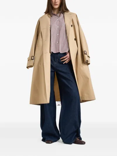 Weekend Max Mara Buttoned Coat In Multi