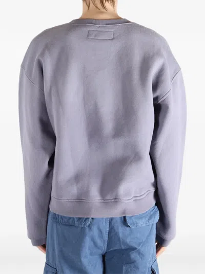 Erl Embroidered Sweatshirt In Purple