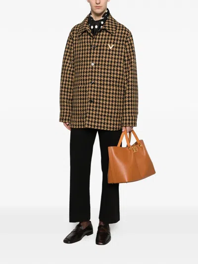 Valentino Patterned Pocket Coat In Multi