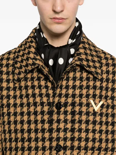 Valentino Patterned Pocket Coat In Multi