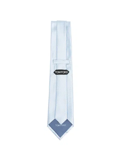 Tom Ford Patterned Tie In Blue
