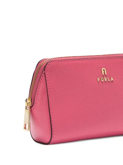 Furla Camelia Beauty Case M Velvet Pink Pelle Stampata Donna
