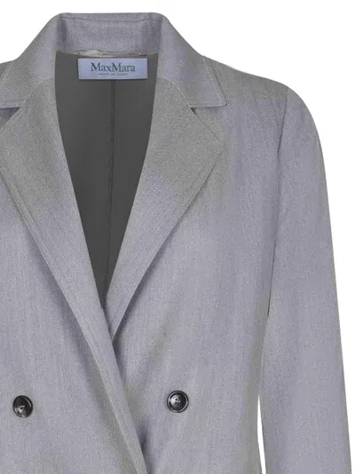 Max Mara Locarno Double-breasted Jacket In Gray
