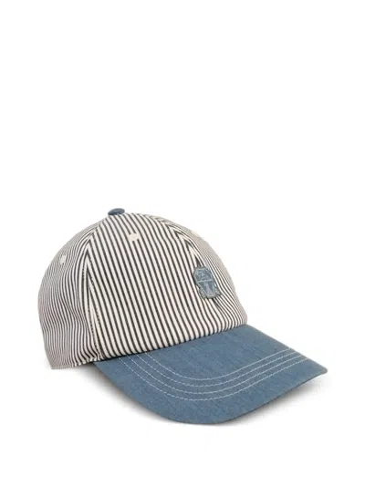 Brunello Cucinelli Striped Patch Hat In Multi