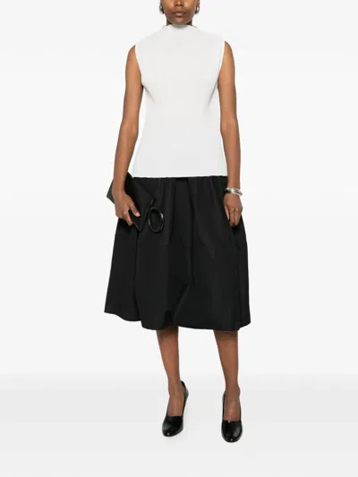 Co Plisse Top In White
