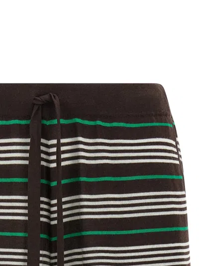 P.a.r.o.s.h Stripe Lounge Shorts Elastic Waistband Pockets In Multi