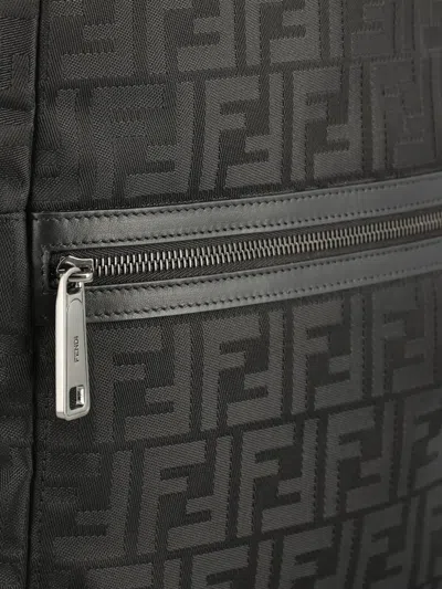 Fendi Black Lui Backpack In Blue