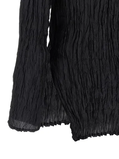 P.a.r.o.s.h Soph Blouse Button Detail Long Sleeves In Black