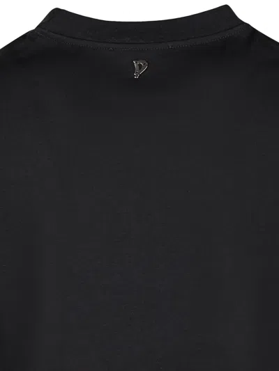 Dondup Logo Oversized T-shirt In Black