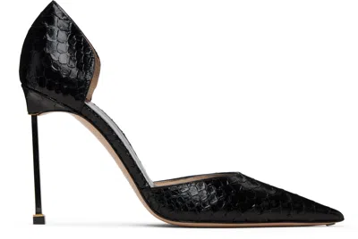 Tom Ford Printed Python Leather Pumps In Black