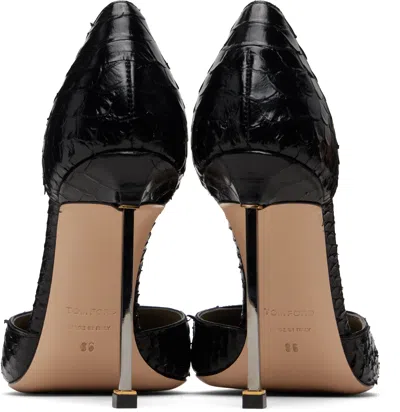 Tom Ford Printed Python Leather Pumps In Black