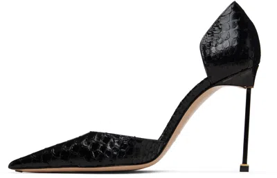 Tom Ford Printed Python Leather Pumps In Black
