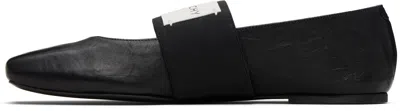 Givenchy Sliced Square Elastic-strap Ballet Flats In Black