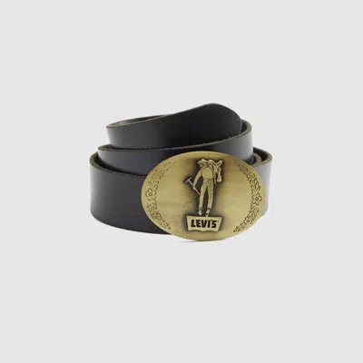 Levi's Saddle Man Plaque Belt In Black