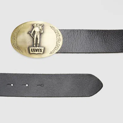 Levi's Saddle Man Plaque Belt In Black