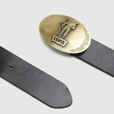 Levi's Saddle Man Plaque Belt In Black