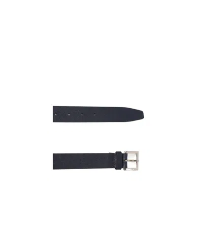 Orciani Saffiano Basic Belt In Blue