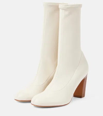 Khaite Apollo Leather Ankle Boots In Multi
