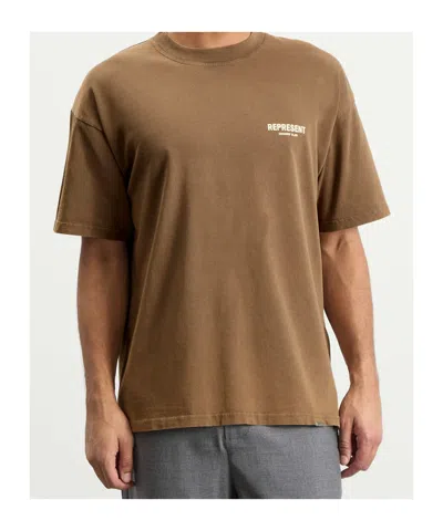 Represent Monogram Print T-shirt In Brown